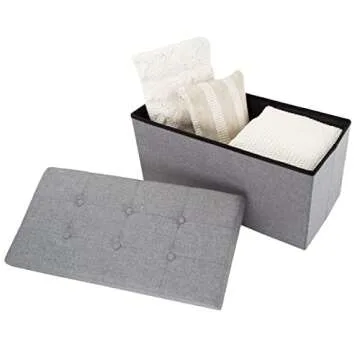 Stylish Folding Storage Ottoman for Home Organization