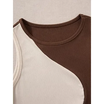 Floerns Women's Color Block Crop Tank Top - Chic Comfort