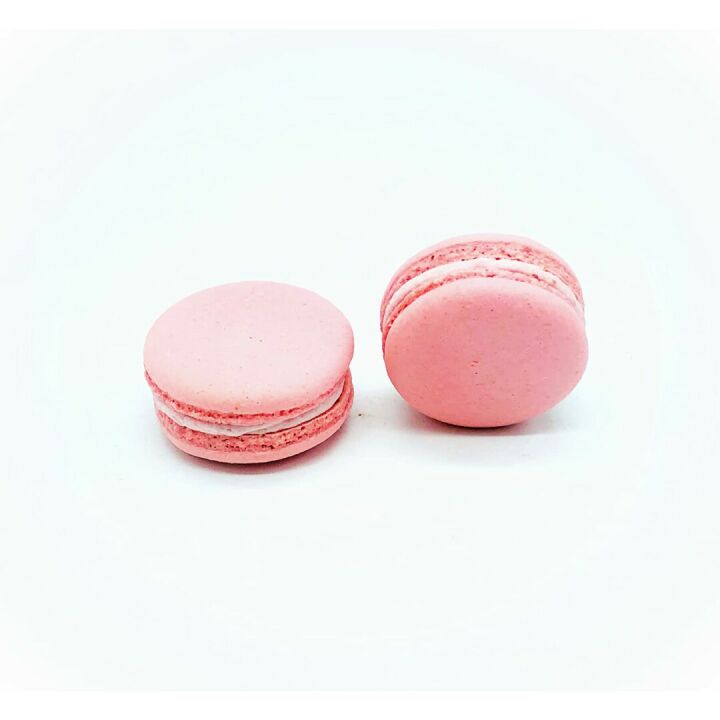Vegan Rose Raspberry Macarons 24 Pack - Wholesale