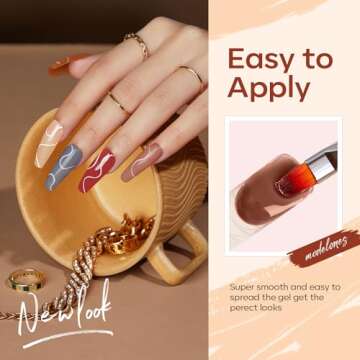Modelones 20 Colors Poly Nail Gel Kit with Nail Lamp – 122PCS Complete Starter Kit Winter Nude Red Brown Grey Glitter Nail Extension Art DIY at Home Gifts