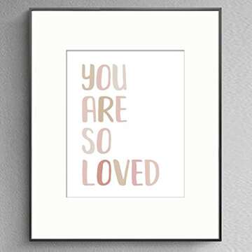 You Are So Loved Art Print for Nursery Decor - 8x10