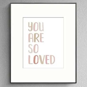 You Are So Loved Art Print for Nursery Decor - 8x10