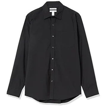 Amazon Essentials Men's Casual Poplin Shirt in Large