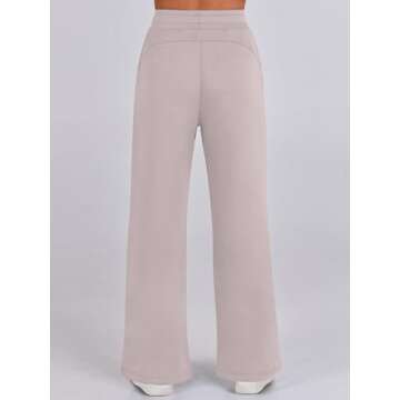 ANRABESS Womens 2 Piece Lounge Sets Sweatsuit Travel Outfits Wide Leg Pants Set 2024 Fall Fashion Tracksuit Clothes Medium