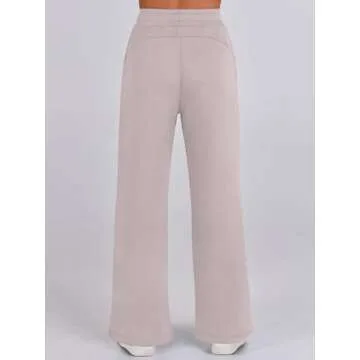 ANRABESS Womens 2 Piece Lounge Sets Sweatsuit Travel Outfits Wide Leg Pants Set 2024 Fall Fashion Tracksuit Clothes Medium