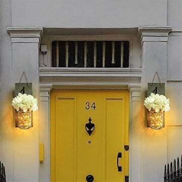 HABOM Rustic Mason Jar Wall Decor Sconces for Home Embrace