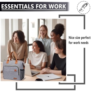 TuErCao Insulated Lunch Bag - Large & Stylish Tote