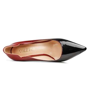 COLETER Middle Heels 3.93" Pointed Toe Dress Shoes for Women