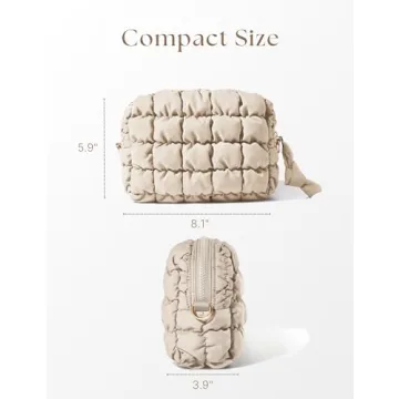Unilily Quilted Makeup Bag - Stylish Essential for Women