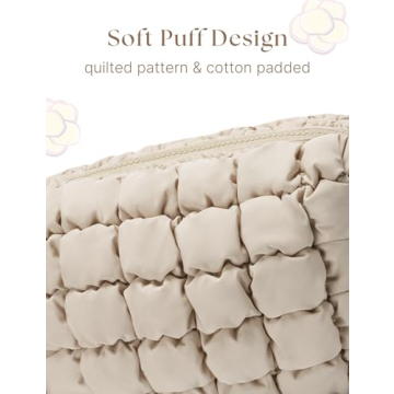 Unilily Quilted Makeup Bag - Stylish Essential for Women