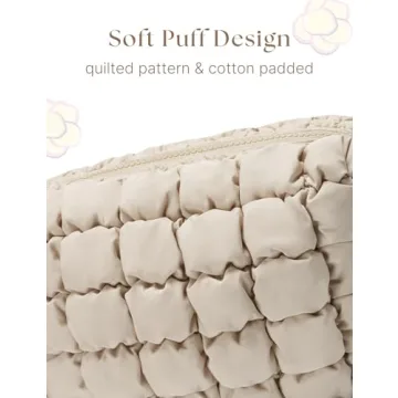 Unilily Quilted Makeup Bag - Stylish Essential for Women