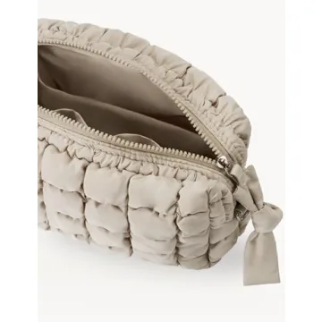 Unilily Quilted Makeup Bag - Stylish Essential for Women