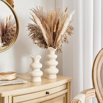 Modern White Ceramic Vases for Home Decor - Ngardk