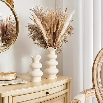 Modern White Ceramic Vases for Home Decor - Ngardk