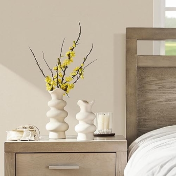Modern White Ceramic Vases for Home Decor - Ngardk