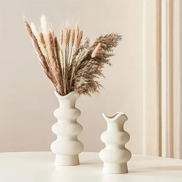 Modern White Ceramic Vases for Home Decor - Ngardk