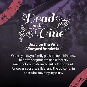 Hunt A Killer: Dead on The Vine - Solve a Murder at a Winery, Interactive Unsolved Mysteries Game, Mystery Box for Game Night, Murder Mysteries Card, Puzzle, and Board Games, for Ages 14+