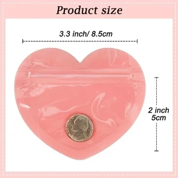 100pcs Heart-Shaped Ziplock Bags for Jewelry and Crafts