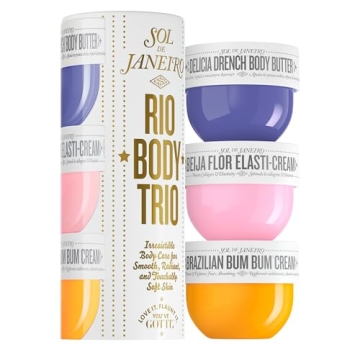 SOL DE JANEIRO Rio Body Trio Discovery Set - Brazilian Bum Bum Cream, Delicia Drench Body Butter, Beija Flor Elasti Cream 50 ml Trio