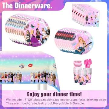 168pcs Music Birthday Decorations Set for 24 Guests