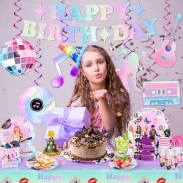 168pcs Music Birthday Decorations Set for 24 Guests