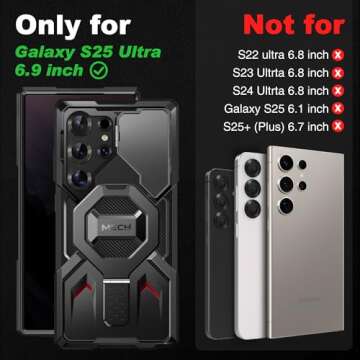 TONGATE Magnetic Stand for Samsung Galaxy S25 Ultra Case with Privacy Screen Protector, Compatible w...