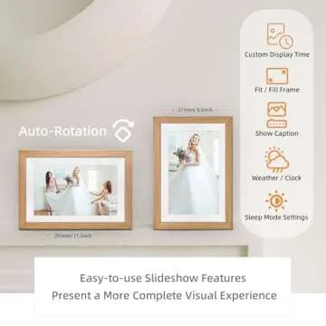Eptusmey Digital Picture Frame Built-in 32GB 10.1" WiFi Digital Photo Frame with IPS Touchscreen, Send Photo/Video via Frameo App/USB/Micro SD, Wedding Anniversary Birthday Gift for Women Men