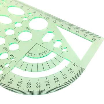 Premium Plastic Measuring Templates for Art and School