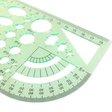 Premium Plastic Measuring Templates for Art and School