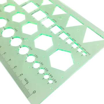 Premium Plastic Measuring Templates for Art and School