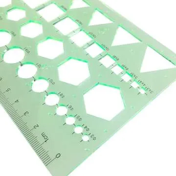 Premium Plastic Measuring Templates for Art and School