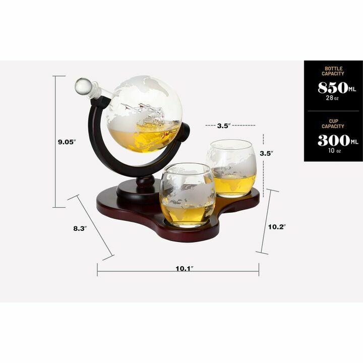 Chic Whiskey Globe Decanter Set - Perfect for Spirits Enthusiasts