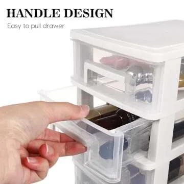 PATKAW Plastic Storage Bins Five-layer Organizer Drawers