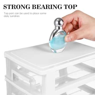 PATKAW Plastic Storage Bins Five-layer Organizer Drawers 1PC 31.4x21.1x15.2cm Drawer Type Storage Cabinet Plastic Storage Drawers 5 Drawer Plastic Storage~White Plastic Drawers (7D8X2161O17VNJLD)