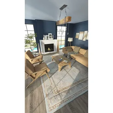 Momeni Rugs Isabella Traditional Medallion Flat Weave Area Rug, 4' X 6', Blue