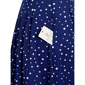 YATHON Women's Vintage Floral Swing Dress with Pockets