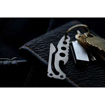 Titanium PickPocket Alpha Keychain Bottle Opener key holder pocket clip