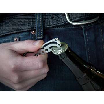 Titanium PickPocket Alpha Keychain Bottle Opener key holder pocket clip