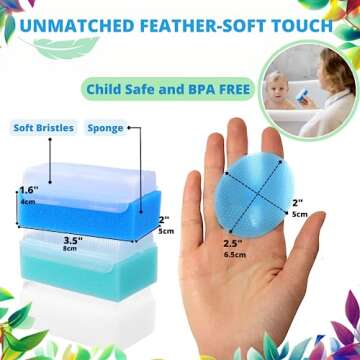 Cradle Cap Brush for Babies - Cradle Cap Treatment Set of 6 | Baby Brush and Comb Set Newborn | Baby...