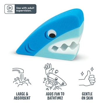 Genuine Fred Bath Biters Shark Sponge for Kids Fun