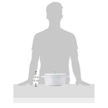 STAUB Cast Iron Dutch Oven 5.5-qt Round Cocotte, Made in France, Serves 5-6, White