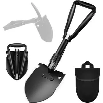 Yeacool Folding Camping Shovel - Heavy Duty & Portable