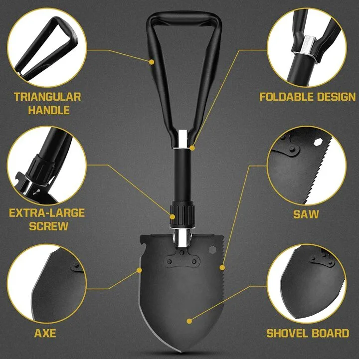 Yeacool Folding Camping Shovel - Heavy Duty & Portable