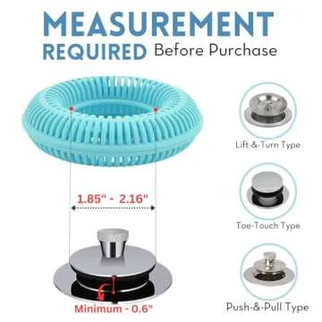 TUBRING The Ultimate Tub Drain Protector Hair Catcher/Strainer/Snare (Aqua)