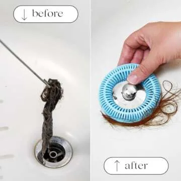 TUBRING The Ultimate Tub Drain Protector Hair Catcher/Strainer/Snare (Aqua)