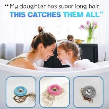 TUBRING The Ultimate Tub Drain Protector Hair Catcher/Strainer/Snare (Aqua)