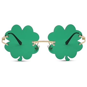 Melpomenia St. Patrick's Day Green Sunglasses for Fun