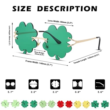 Melpomenia St. Patrick's Day Green Sunglasses for Fun
