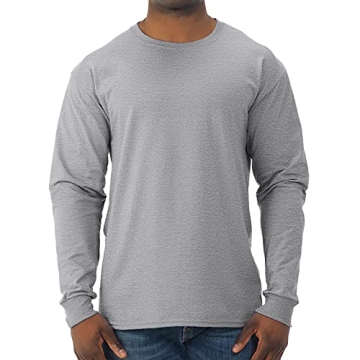 Jerzees Men's Dri-Power Cotton Blend Long Sleeve Tees - UPF 30+, Odor Protection