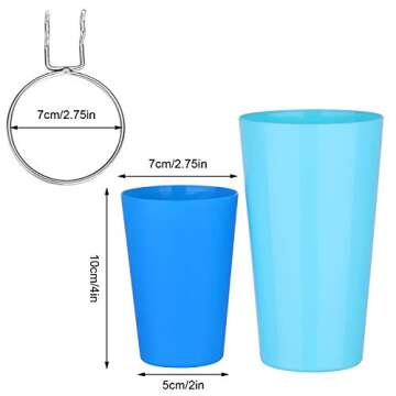 6 Set Pegboard Bins with Rings, Pegboard Accessories Cups Holder Pegboard Organizer Baskets Pegboard...